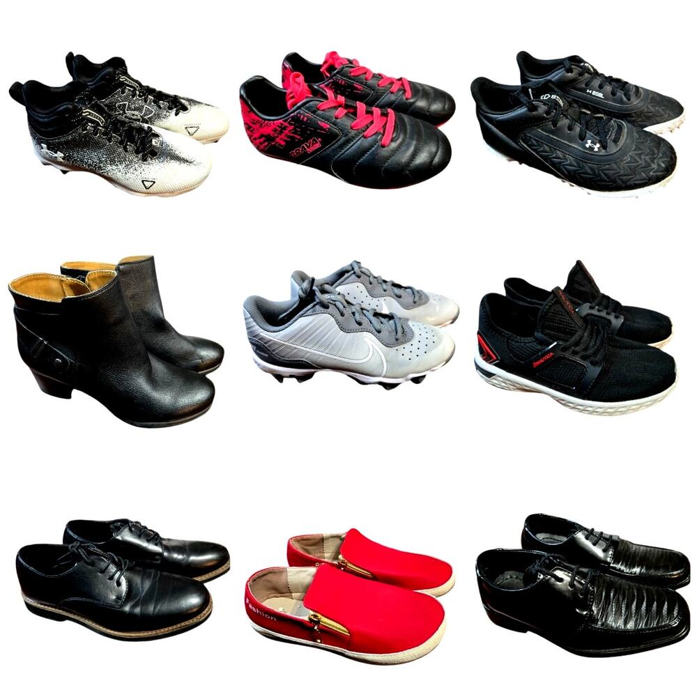 Bulk Boy's Girl's Shoe Lot Of 9 Name Brand Wholesale Reseller ROI Children Nike